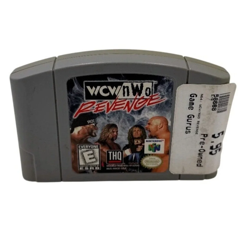 WCW nWo Revenge Nintendo 64 N64 Game Cartridge NUS-NW2E-USA THQ Wrestling